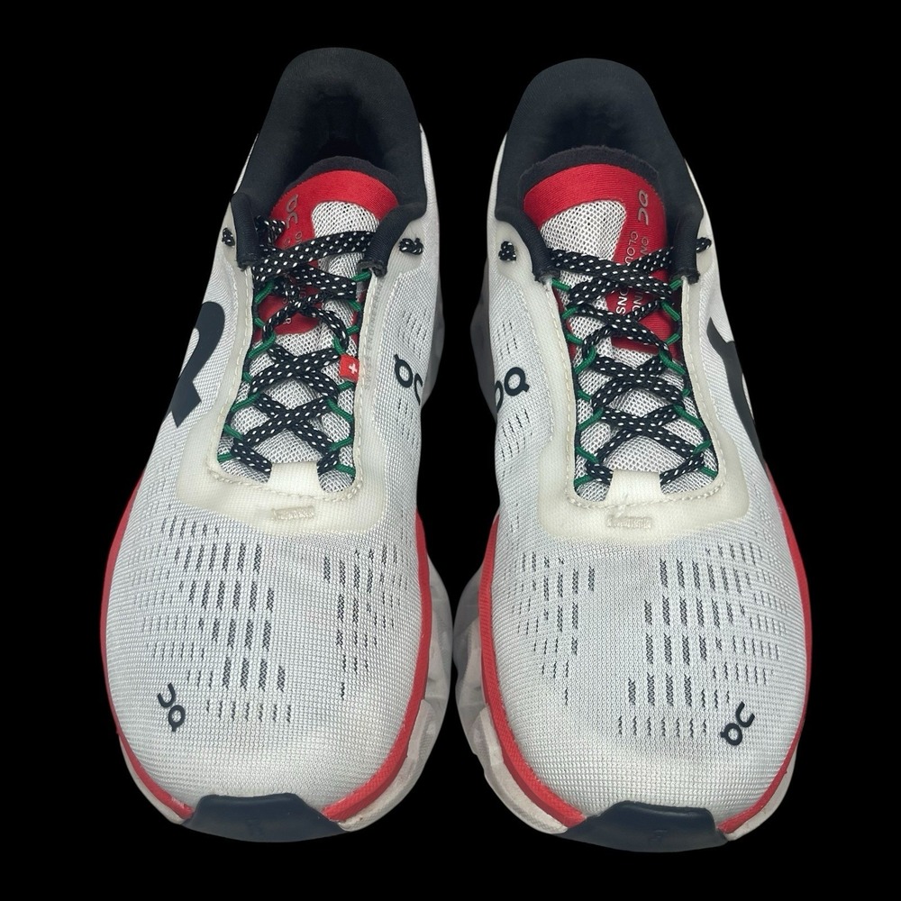 On Cloudmonster 2  Running Shoes Sneakers Womens 6.5 Ivory/Silver/Red Sports - Picture 2 of 8